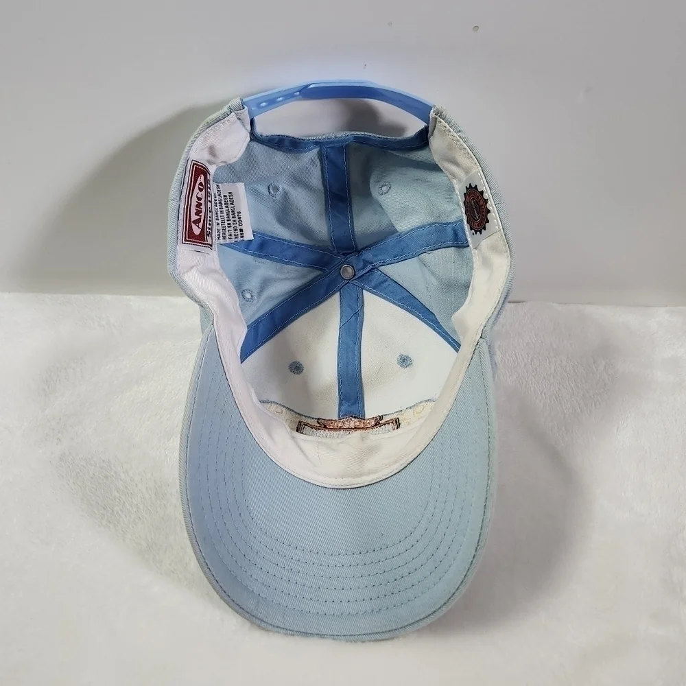 VINTAGE Harley Davidson H-D Motorcycle Light Blue Baseball Hat Cap Kids Youth